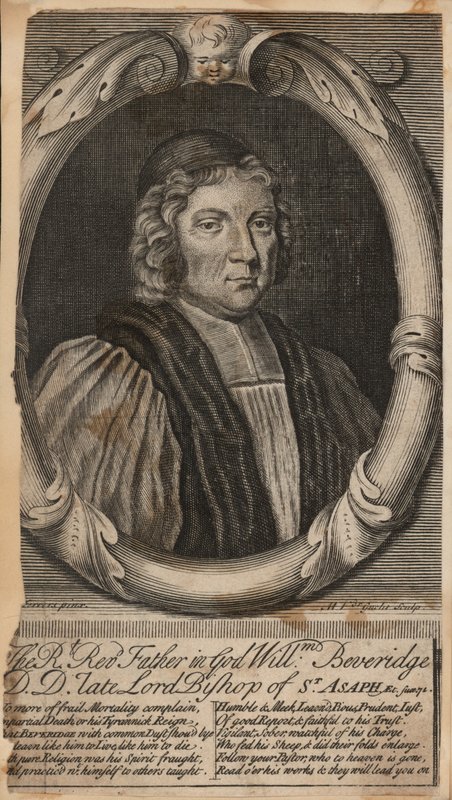 Właściwy Wielebny Ojciec w Bogu William Beveridge, zmarły Lord Biskup St Asash autorstwa English School