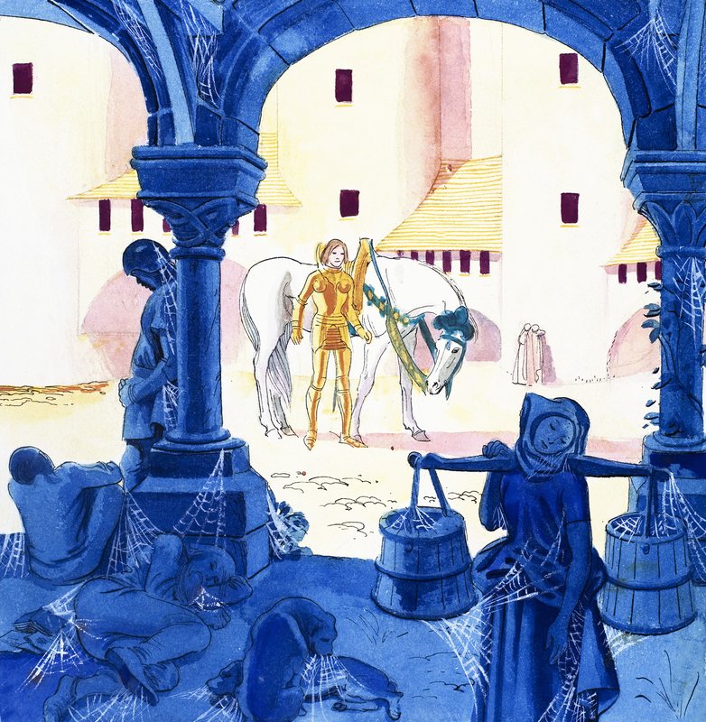 Miegantis Courtpolis autorstwa English School