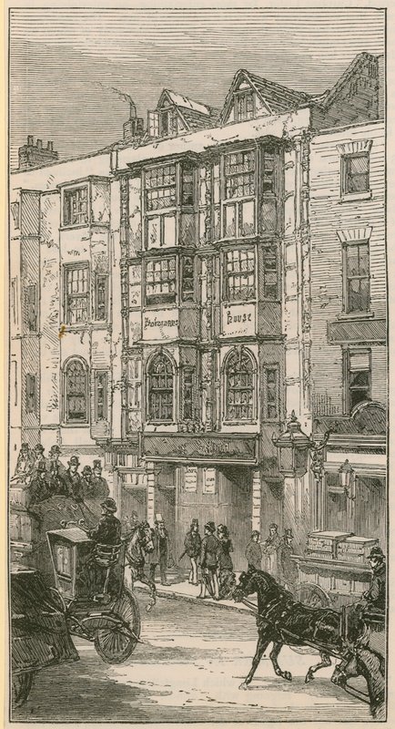 Tak zwany Dom Szekspira przy ulicy Aldersgate autorstwa English School