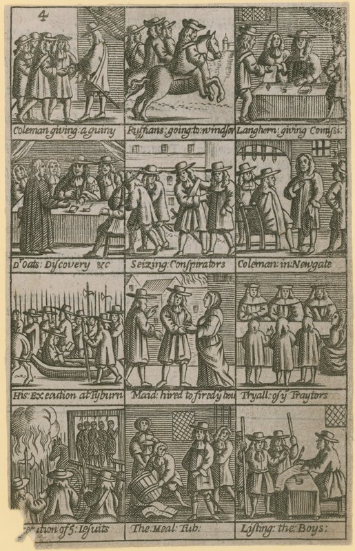Historia Edwarda Colemana, sądzonego za zdradę stanu 27 listopada 1678 r. autorstwa English School