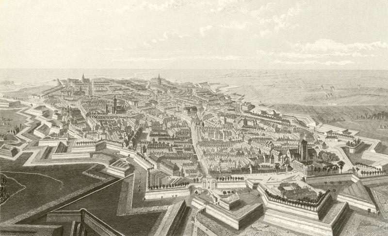 Miasto i twierdza Lille autorstwa English School