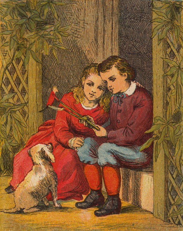 Zabawkowa małpka (kolorowa litografia) autorstwa English School
