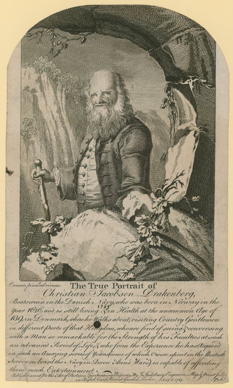 Prawdziwy portret Christiana Jacobsena Drakensberga autorstwa English School