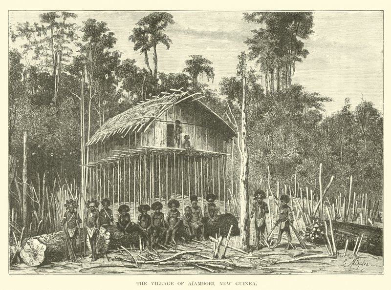 Wioska Alambori, Nowa Gwinea autorstwa English School