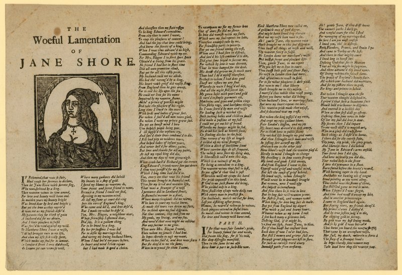 Żałosny lament Jane Shore autorstwa English School