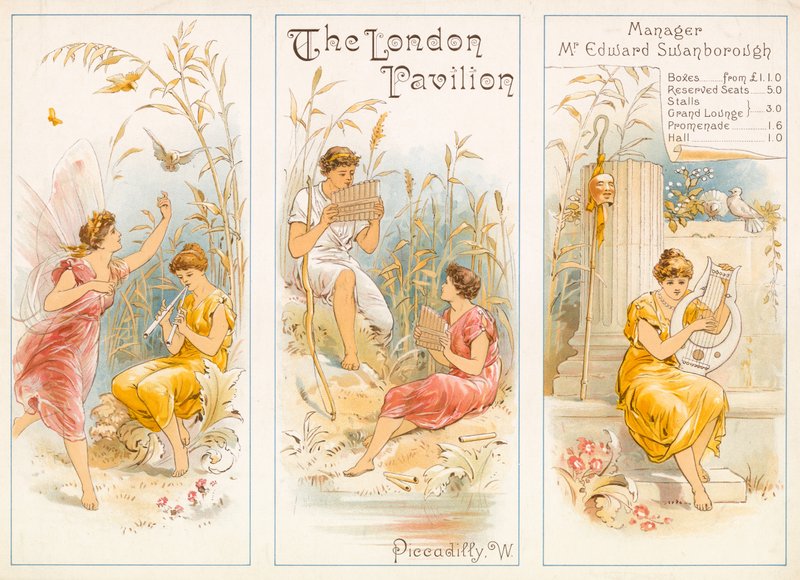 Program teatralny, The London Pavilion, Piccadilly autorstwa English School