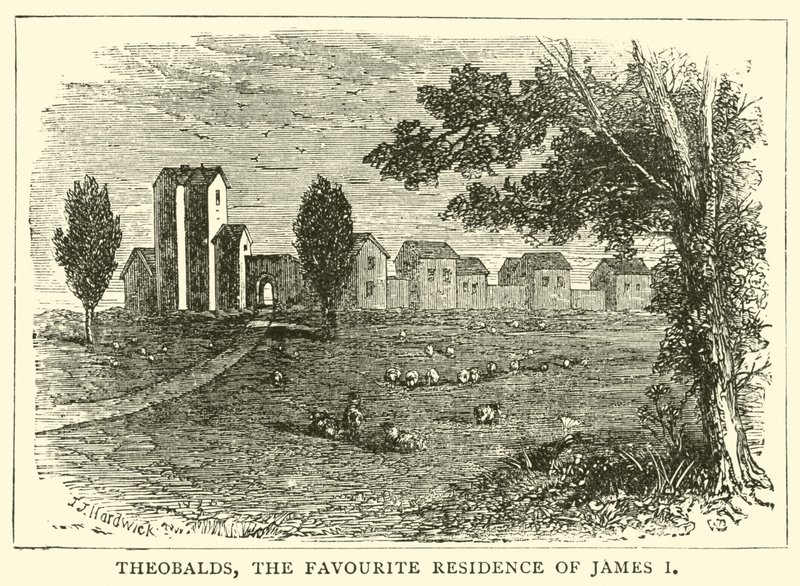 Theobalds, ulubiona rezydencja Jakuba I autorstwa English School