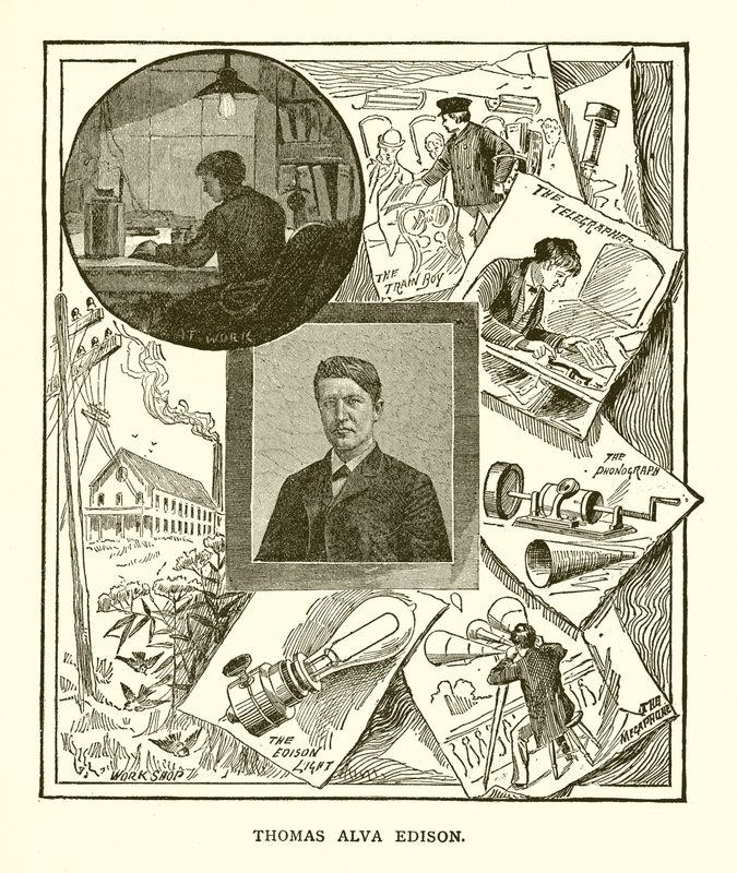 Thomas Alva Edison autorstwa English School