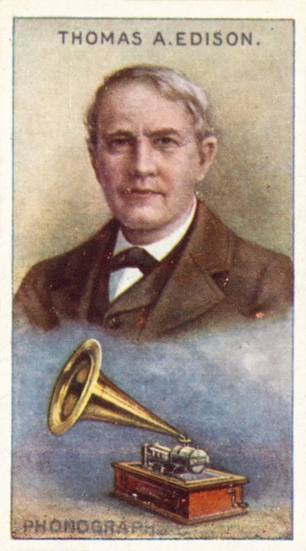 Thomas Alva Edison, fonograf autorstwa English School