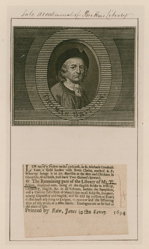 Thomas Britton, muzyczny mały człowiek węgla autorstwa English School