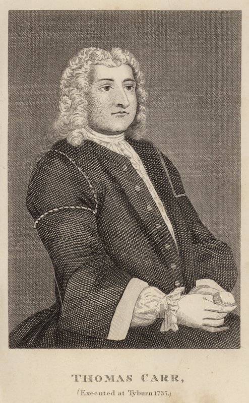 Thomas Carr, stracony w Tyburn 1737 autorstwa English School