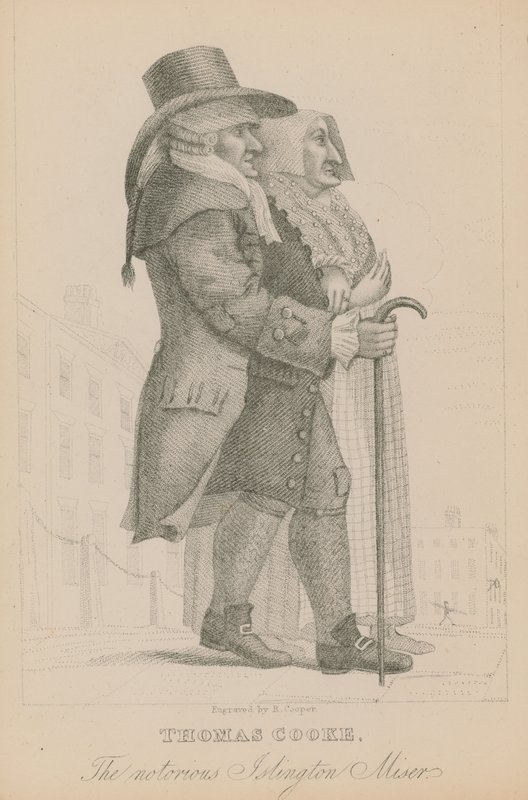 Thomas Cooke, znany skąpiec z Islington autorstwa English School