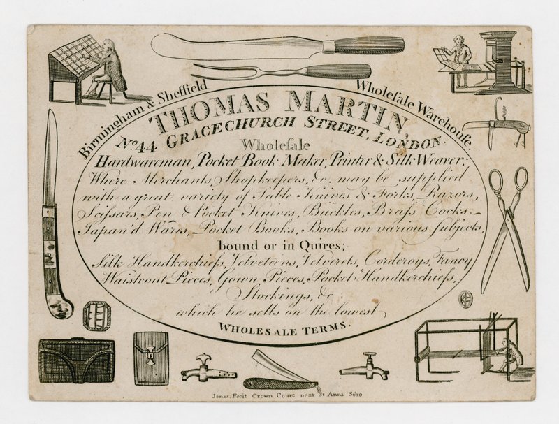 Thomas Martin, karta handlowa autorstwa English School