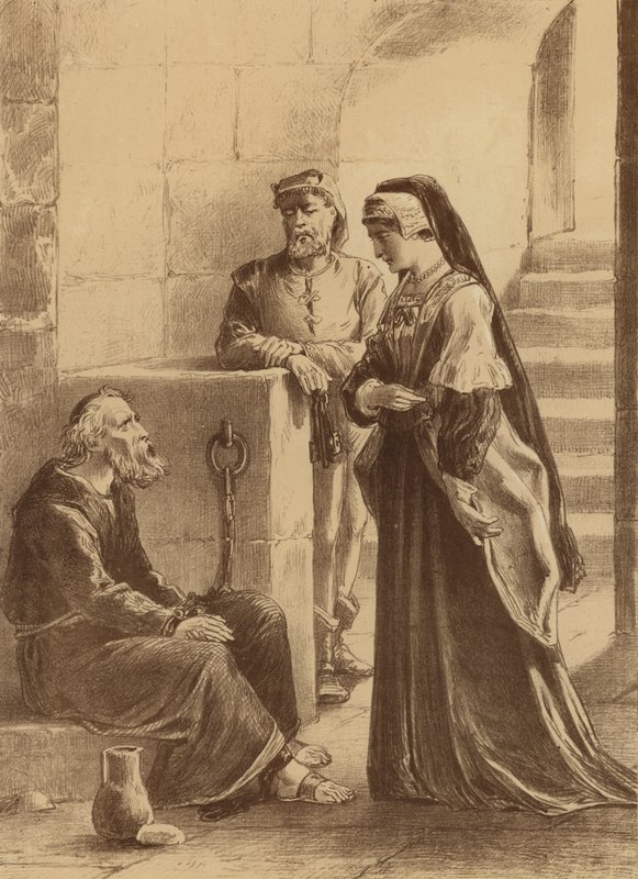Thomas Maxfield, „Kobieta wysokiej jakości znalazła środki, aby złożyć mu wizytę charytatywną” autorstwa English School