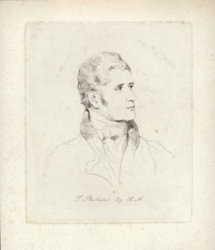 Thomas Phillips, angielski malarz portretowy i tematyczny. Trawienie autorstwa Mary Dawson Turner autorstwa English School
