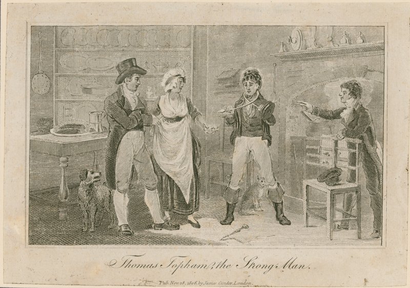 Thomas Topham, silny człowiek Islington autorstwa English School