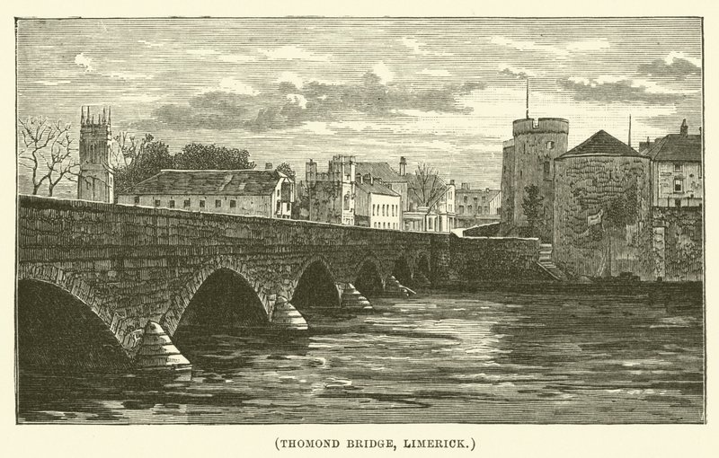 Most Thomond, Limerick (grawerunek) autorstwa English School