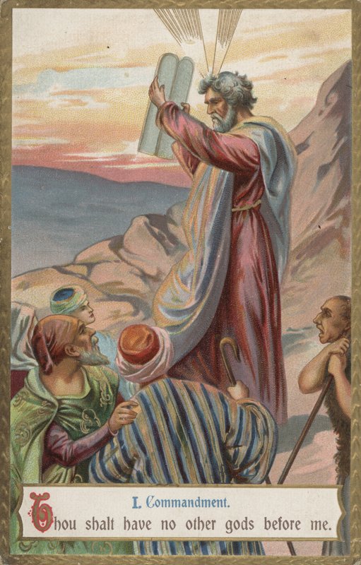 Nie będziesz miał innych bogów przede mną (chromolitho) autorstwa English School