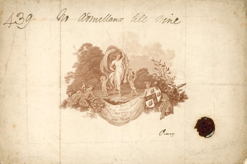Bilet na bal w Mansion House, Londyn, 2 kwietnia 1804 autorstwa English School