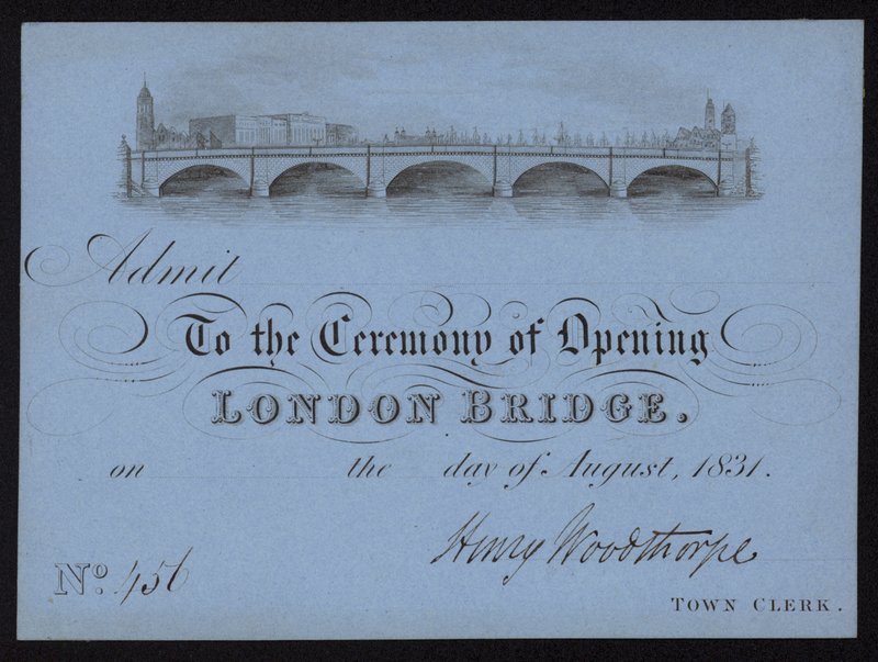Bilet na otwarcie London Bridge autorstwa English School