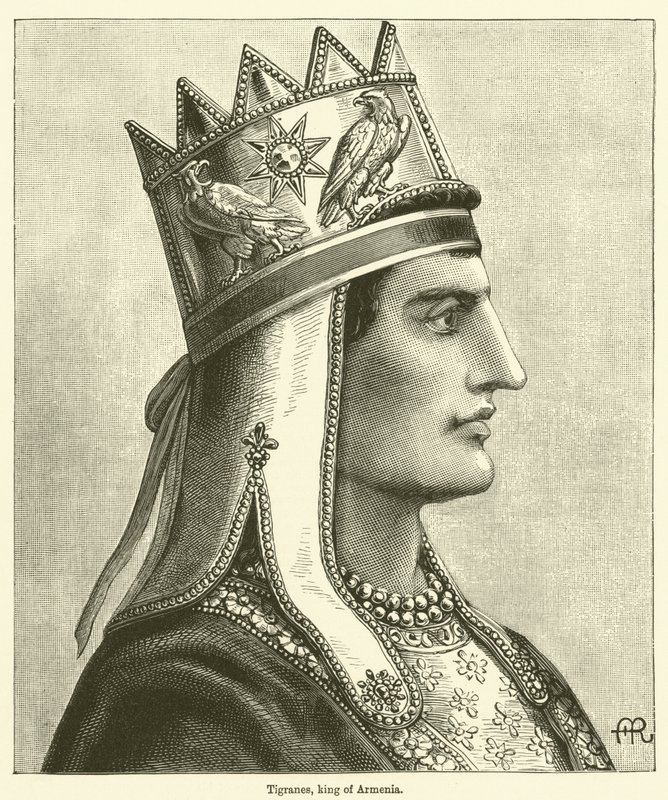 Tigranes, król Armenii (rycina) autorstwa English School
