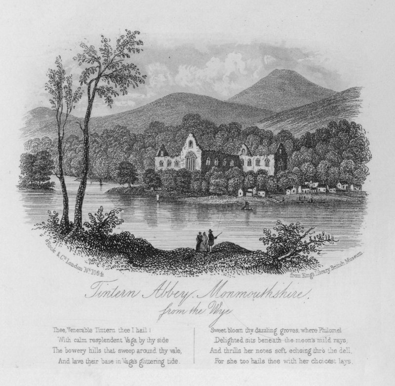 Opactwo Tintern, Monmouthshire, z Wye autorstwa English School