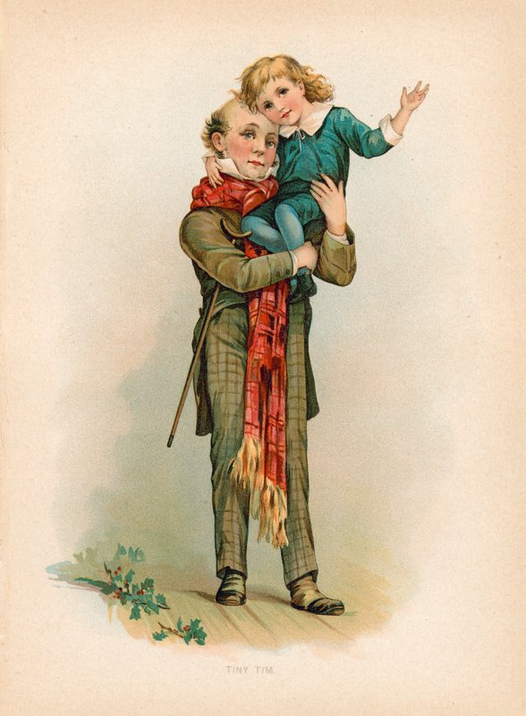 Mały Tim (chromolitho) autorstwa English School