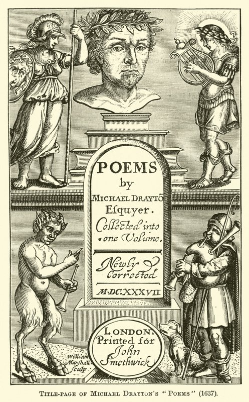 Strona tytułowa wierszy Michaela Draytona, 1637 autorstwa English School