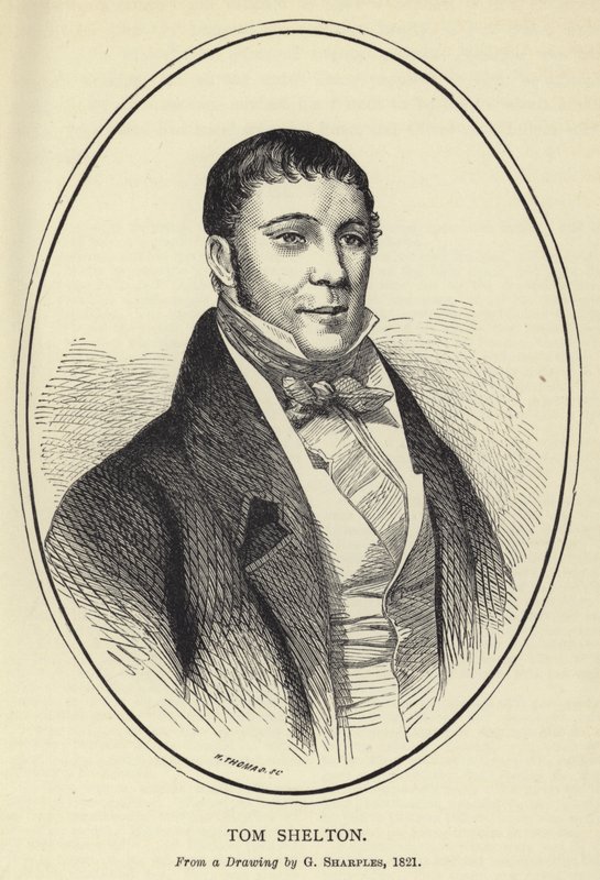 Tom Shelton, Z rysunku G Sharplesa, 1821 autorstwa English School