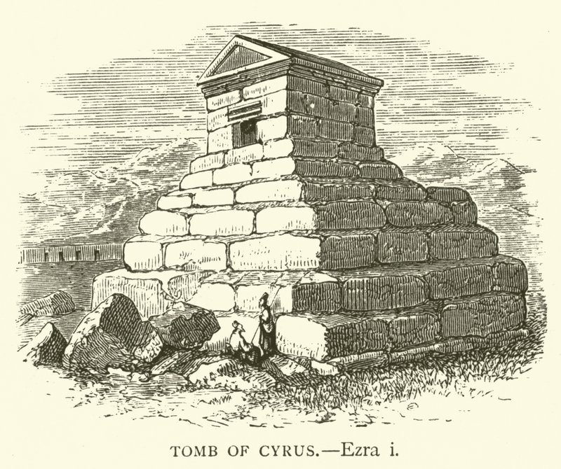 Grób Cyrusa, Ezdrasz I (rycina) autorstwa English School