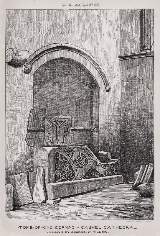 Grób króla Cormaca, Katedra Cashel (rycina) autorstwa English School