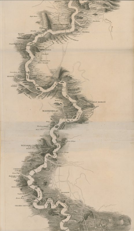 Tomblesons Panoramiczna Mapa Tamizy i Medway autorstwa English School