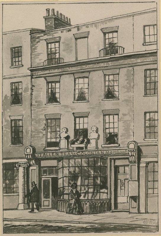 Toms Coffee House, 17 Russell Street, Covent Garden (wc na papierze) autorstwa English School