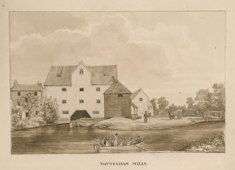 Tottenham Mills, Londyn (wc na papierze) autorstwa English School