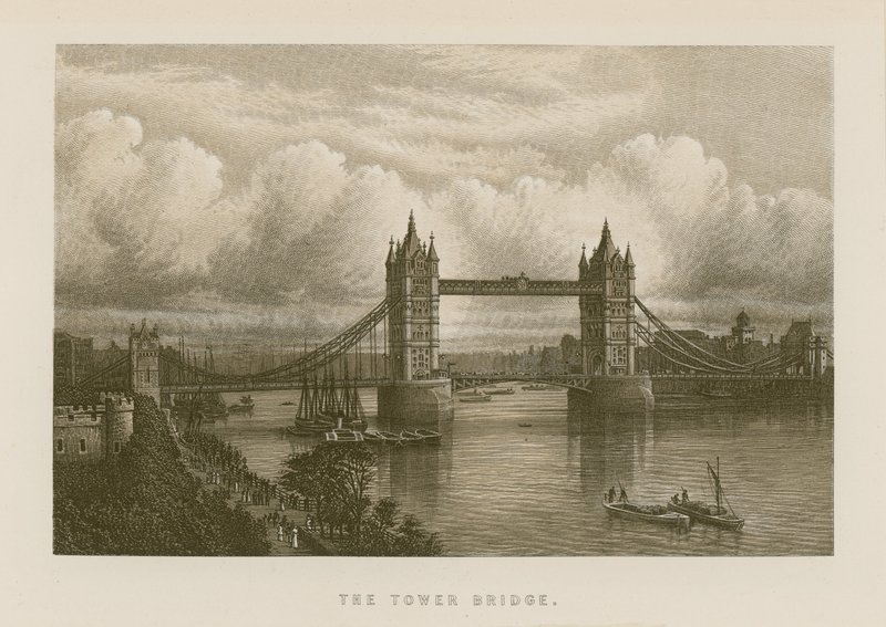 Tower Bridge, Londyn autorstwa English School