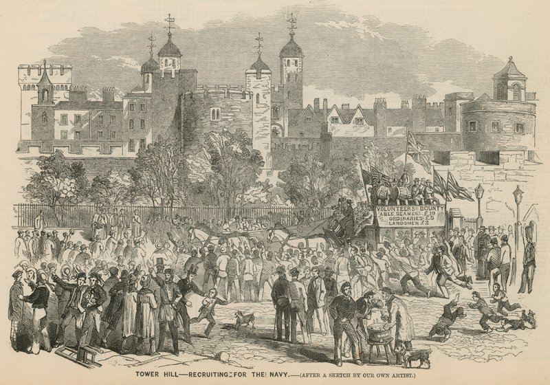 Tower Hill, Londyn: rekrutacja do marynarki wojennej autorstwa English School
