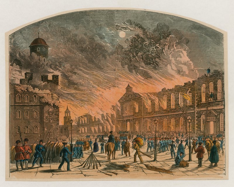 Pożar Tower of London, 1841 autorstwa English School