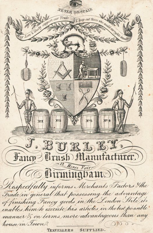 Karta handlowa, J Burley autorstwa English School
