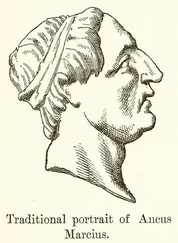 Tradycyjny portret Ancusa Marcius autorstwa English School