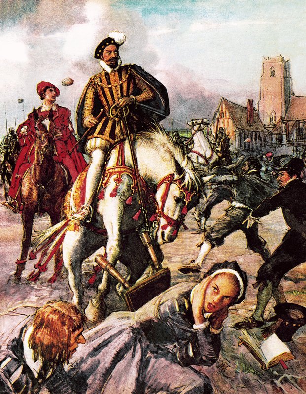 Tragedia na dzień św. Bartłomieja, 1572 autorstwa English School
