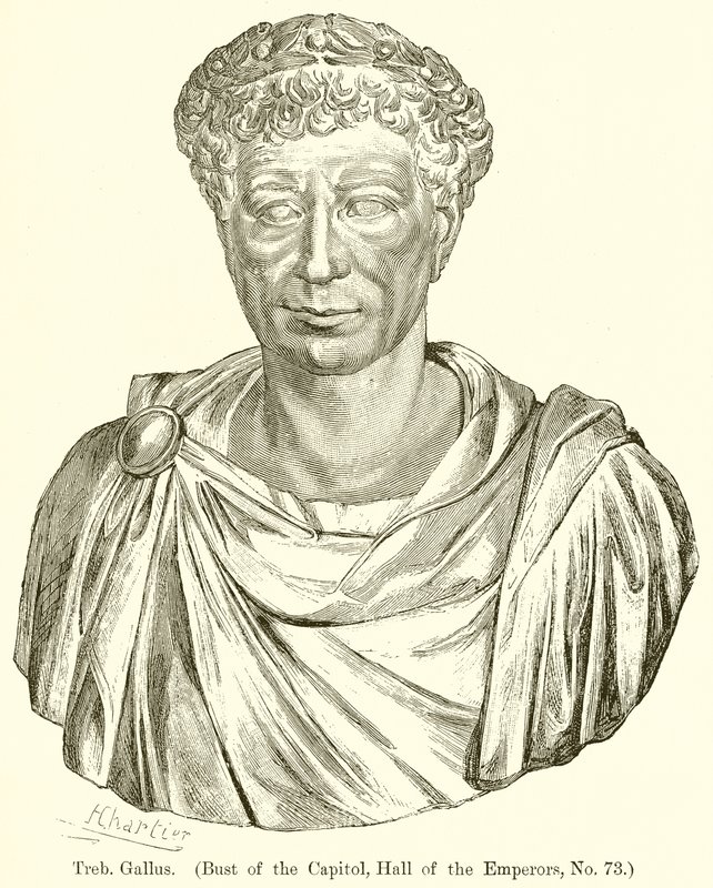 Treb. Gallus. (Popiersie Kapitolu, Sala Cesarzy, nr 73) autorstwa English School
