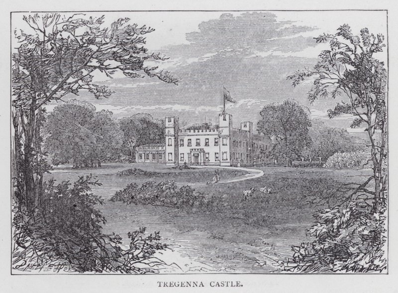 Zamek Tregenna (rycina) autorstwa English School