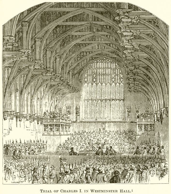 Proces Karola I w Westminster Hall autorstwa English School