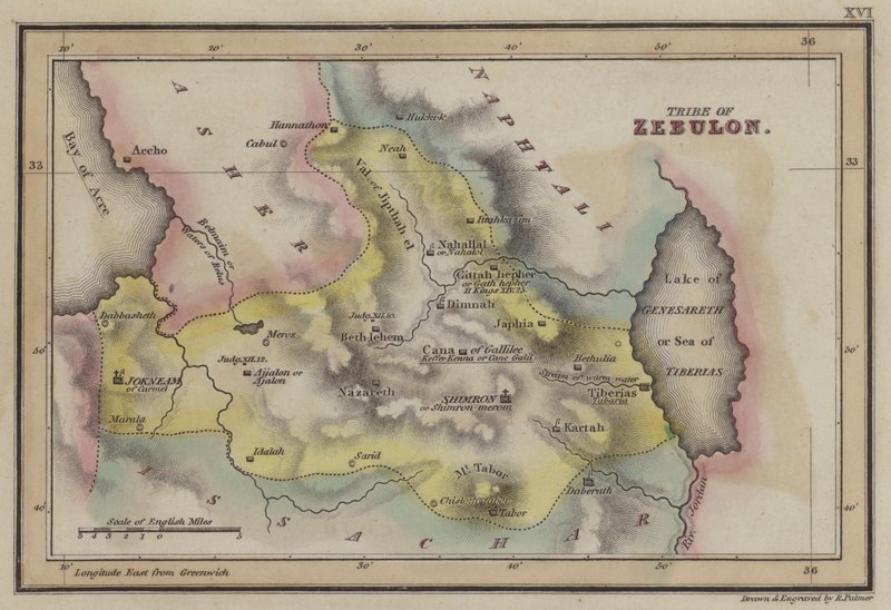 Plemię Zebulona (kolorowy grawerunek) autorstwa English School