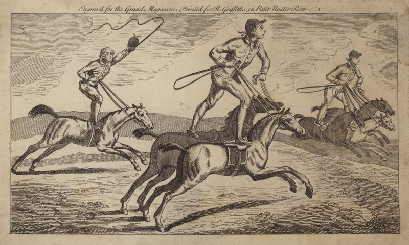 Trick riding (grawerowanie) autorstwa English School