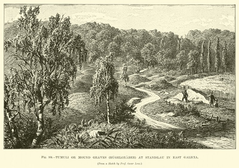 Tumuli lub groby kopcowe (Hugelgraber) w Stanisławie we Wschodniej Galicji autorstwa English School