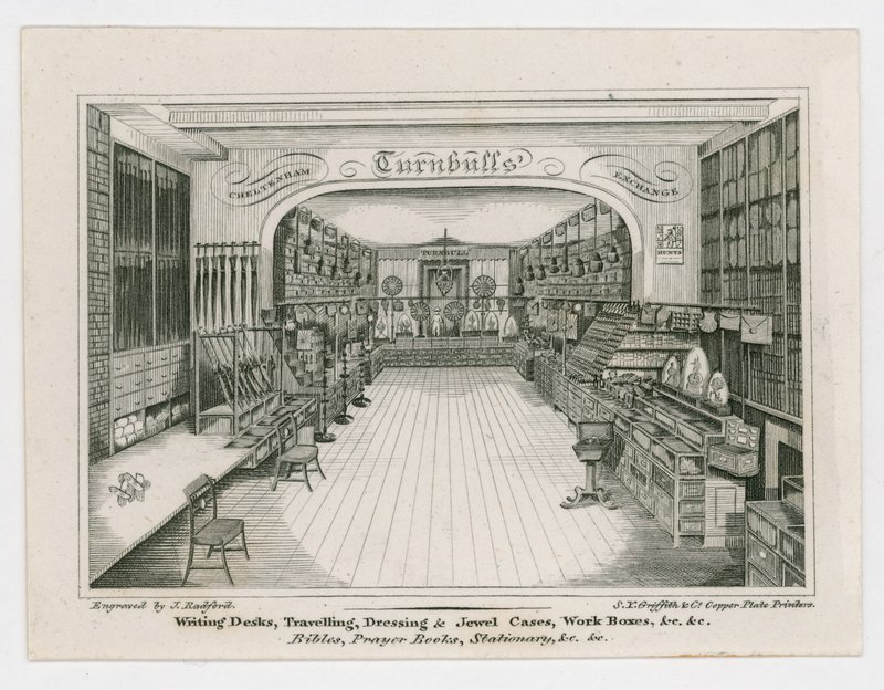 Turbule, karta handlowa autorstwa English School