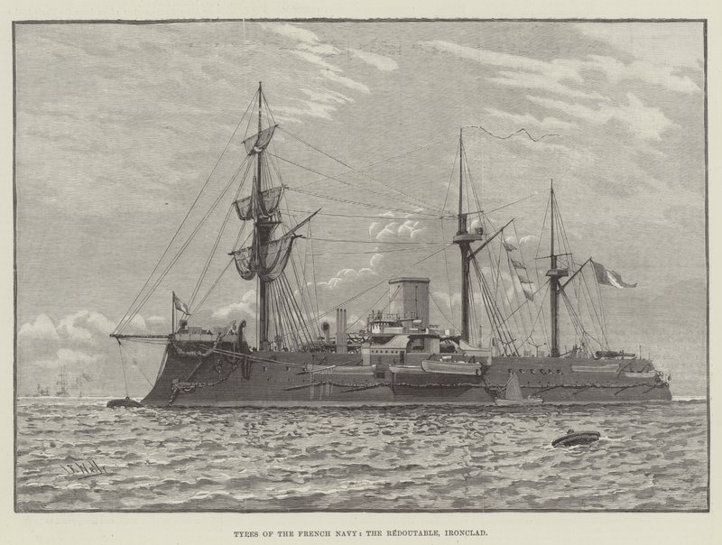 Typy francuskiej marynarki wojennej, Redoutable, Ironclad (grafika) autorstwa English School