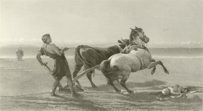 Ulisses orki brzeg morza (wklęsłodruk) autorstwa English School
