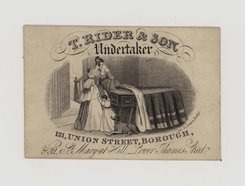 Undertakers, T Rider and Son, karta handlowa autorstwa English School